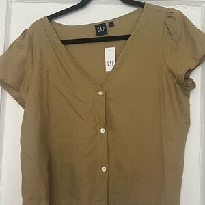 GAP Women Linen Button-Up Top